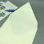 Preview: Kuvert quadratisch creme Klappe offen